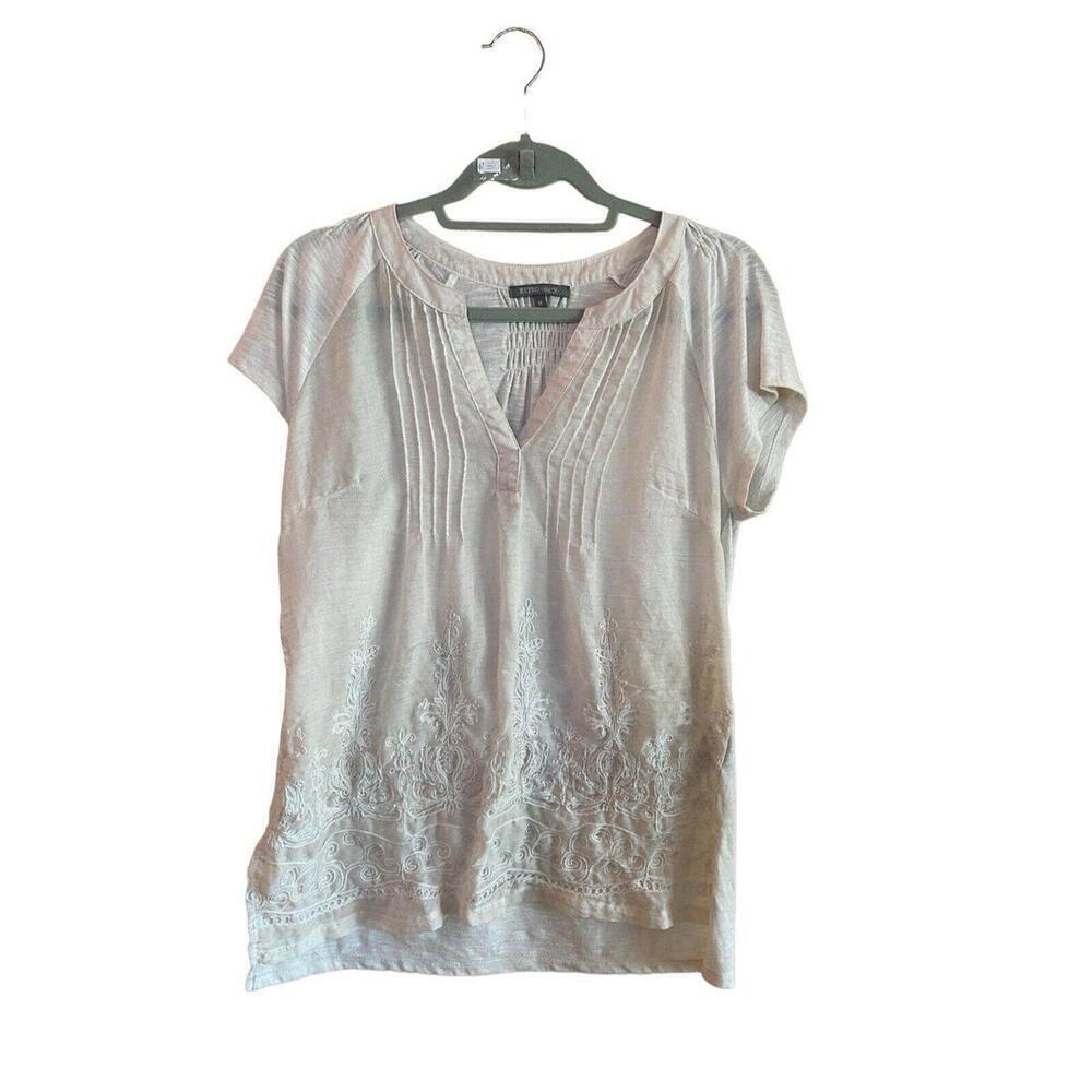 Retro-Ology Cream Color Short-Sleeve Top Sz.M
